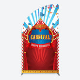 Lofaris Carnival Circus Stage Happy Birthday Half Moon Arch Backdrop